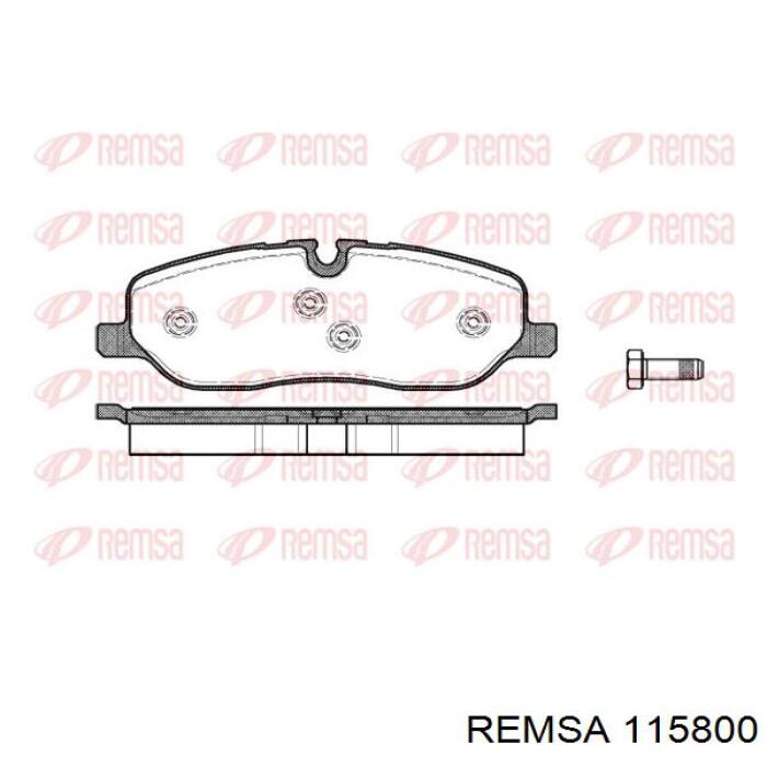 Pastillas de freno delanteras 115800 Remsa