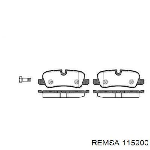 Купить 115900 Remsa Колодки тормозные задние, дисковые