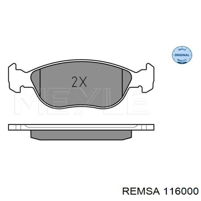 Задние дисковые колодки Remsa 116000
