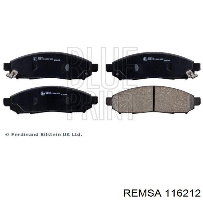Передние тормозные колодки 116212 Remsa