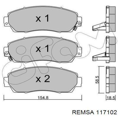 Колодки Remsa 117102 цена, от 33.61 USD