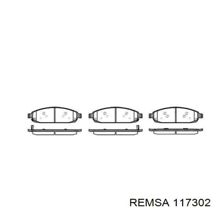 Передние тормозные колодки 117302 Remsa