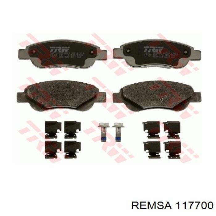 Купить 117700 Remsa Колодки тормозные