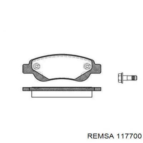 Передние тормозные колодки 117700 Remsa