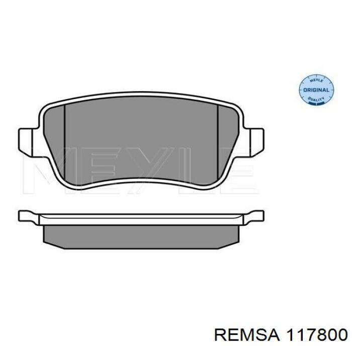 Задние дисковые колодки Remsa 117800