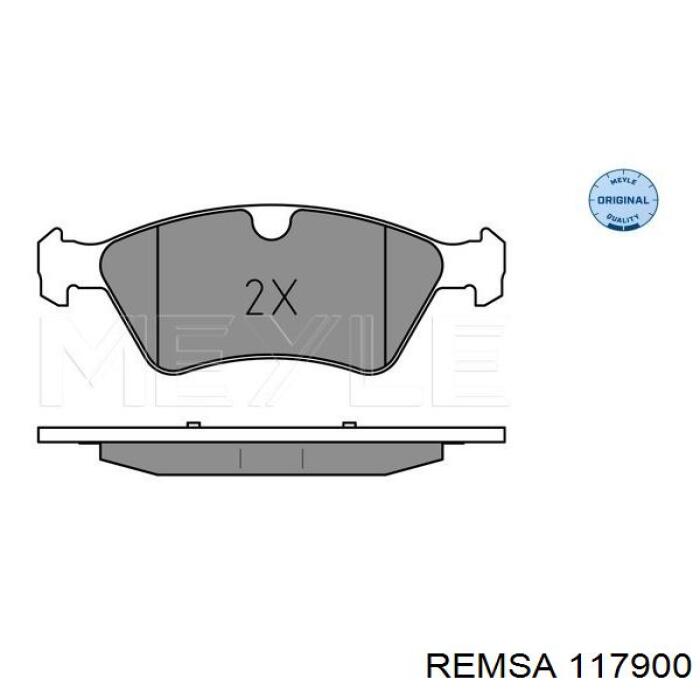 Передние тормозные колодки 117900 Remsa