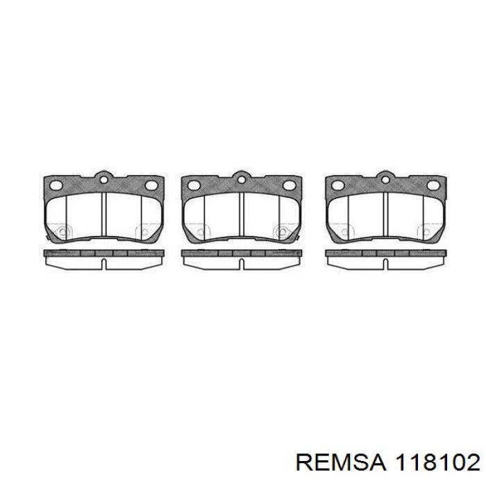 Задние тормозные колодки 118102 Remsa