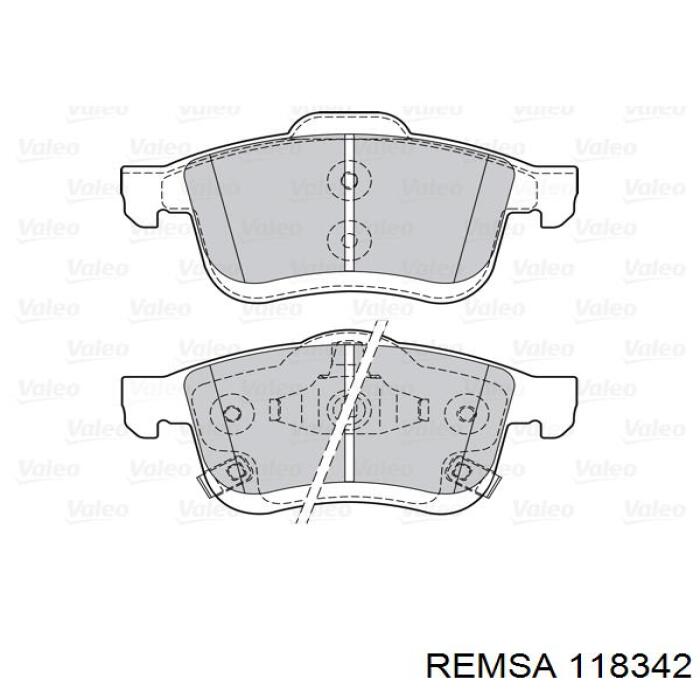 Купить 118342 Remsa Колодки тормозные