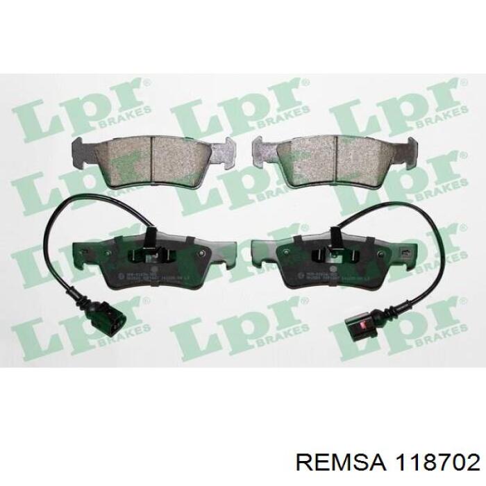 Задние тормозные колодки 118702 Remsa