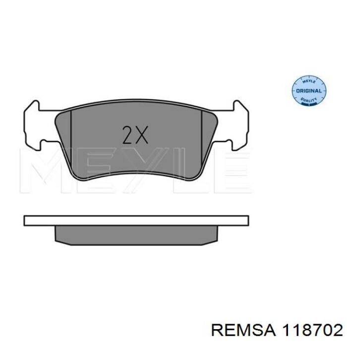 Колодки дисковые  Remsa 118702 цена, от 33.23 USD