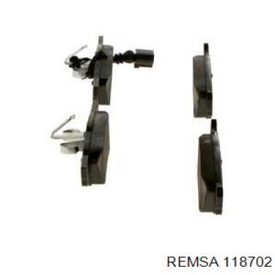 Купить 118702 Remsa Колодки тормозные задние, дисковые