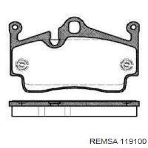 Задние тормозные колодки 119100 Remsa