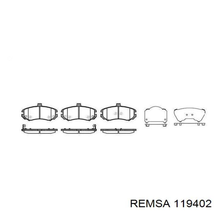 119402 Remsa колодки тормозные передние дисковые