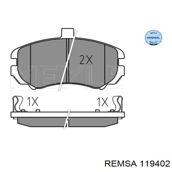 Купить 119402 Remsa Колодки тормозные