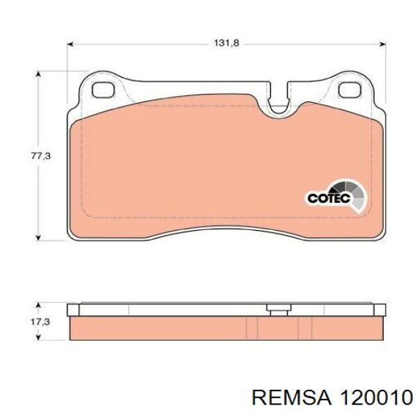 Купить 120010 Remsa Колодки тормозные