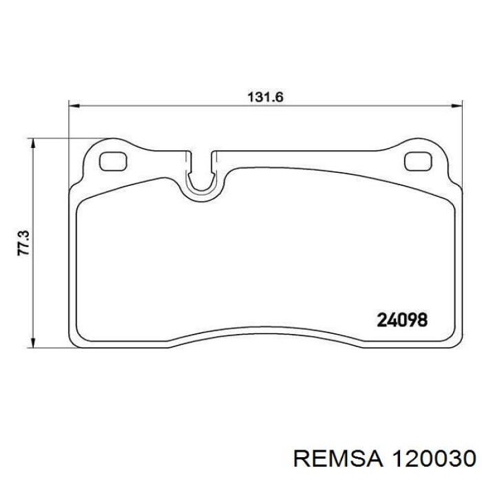 Купить 120030 Remsa Колодки тормозные