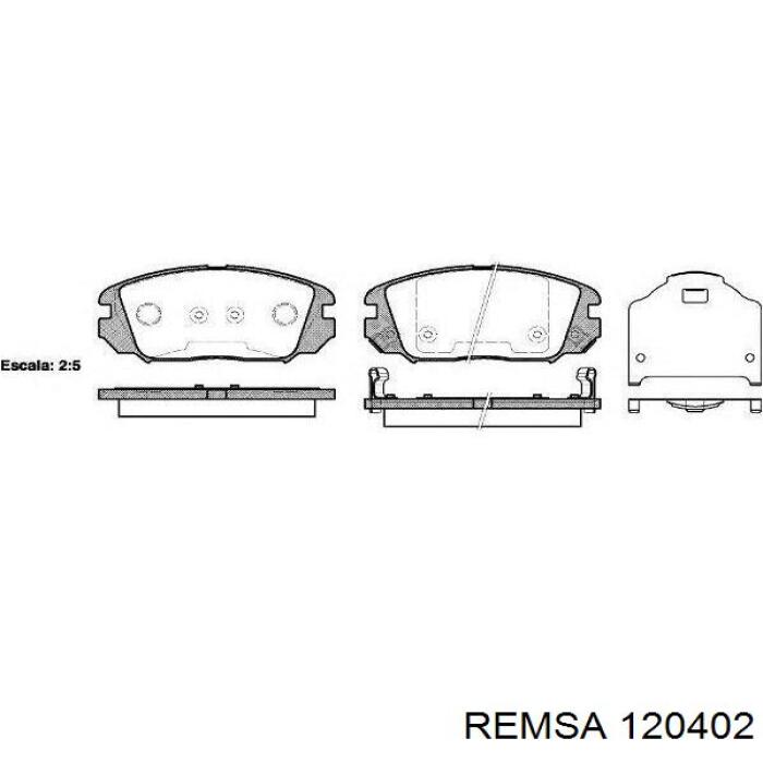 120402 Remsa Колодки передние