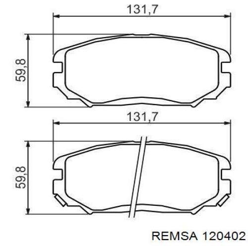 Колодки Remsa 120402 цена, от 25.03 USD