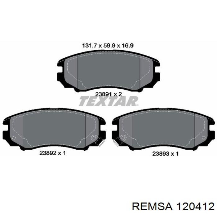 Колодки Remsa 120412 цена, от 24.77 USD