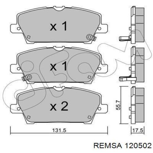 Купить 120502 Remsa Колодки тормозные