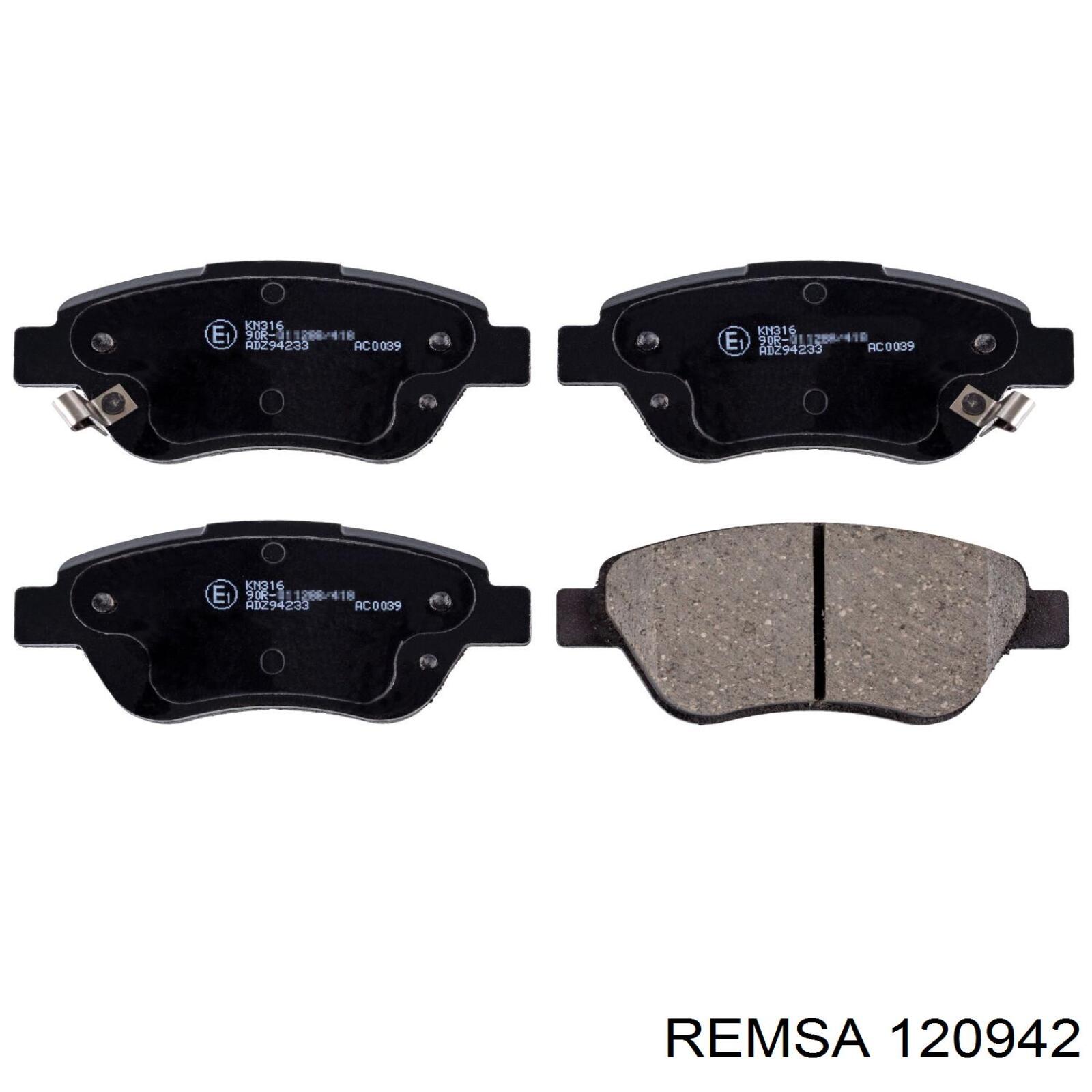 Колодки дисковые  Remsa 120942 цена, от 17.87 USD