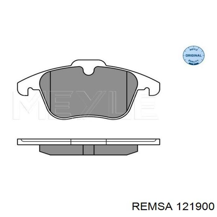 121900 Remsa колодки тормозные передние дисковые