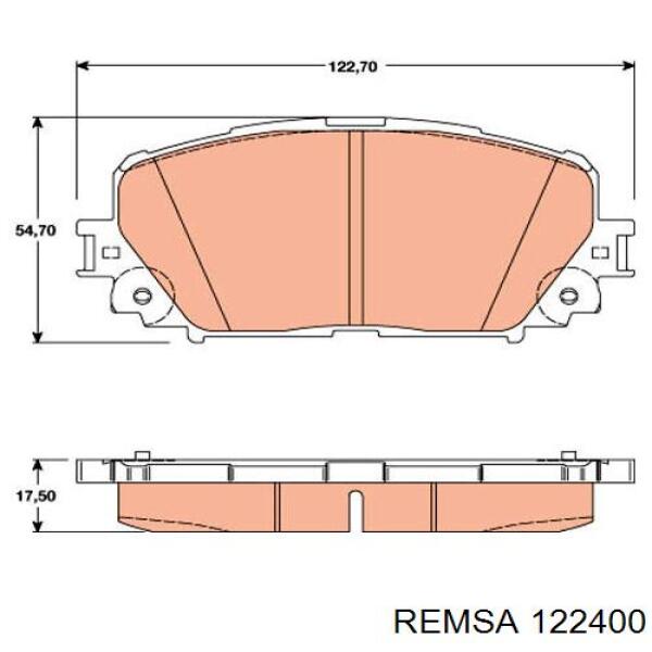 Тормозные колодки Remsa 122400
