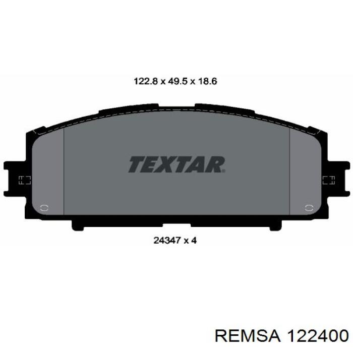 Передние тормозные колодки 122400 Remsa