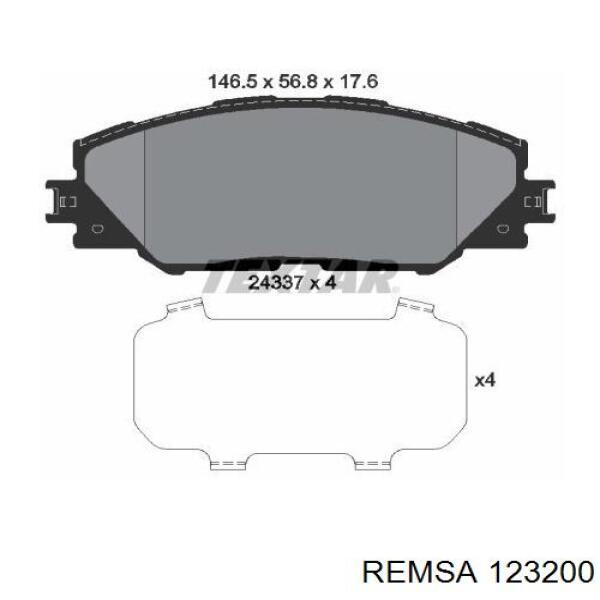 Передние тормозные колодки 123200 Remsa