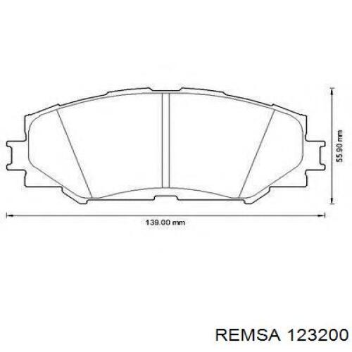 Купить 123200 Remsa Колодки тормозные