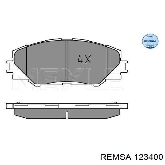 Колодки гальмівні передні, дискові 123400 Remsa