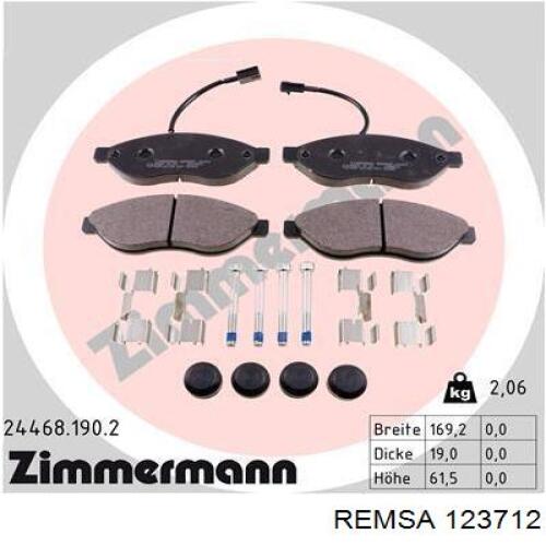 Колодки Remsa 123712 цена, от 35.86 USD