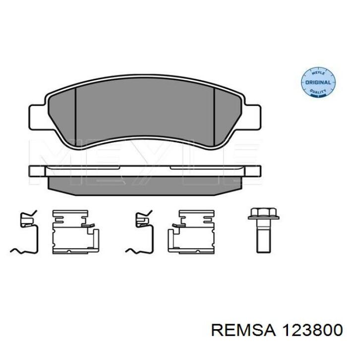 Задние тормозные колодки 123800 Remsa