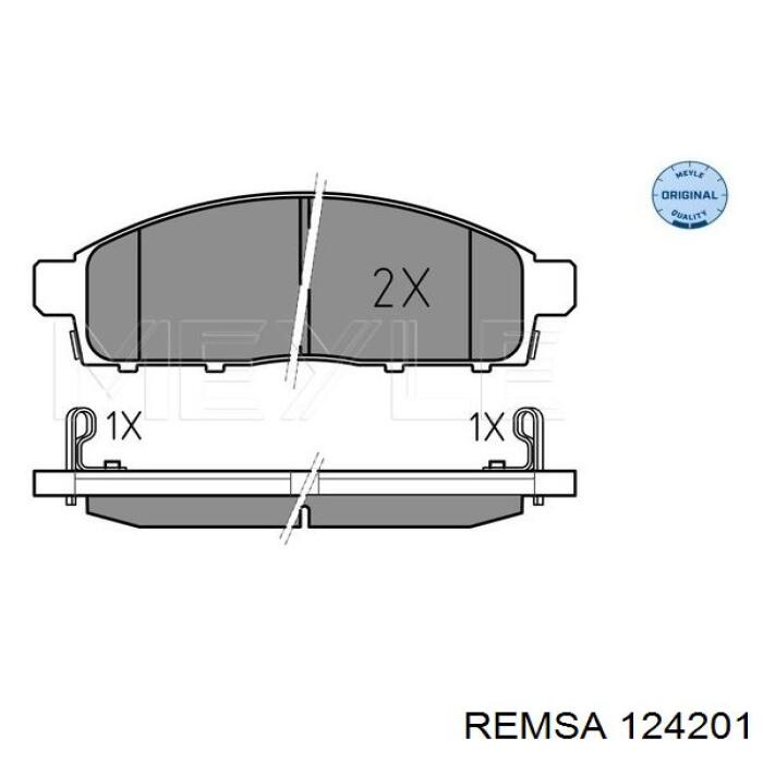 Передние тормозные колодки 124201 Remsa