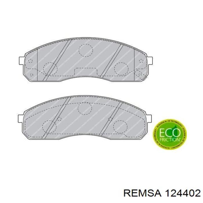 Тормозные колодки Remsa 124402