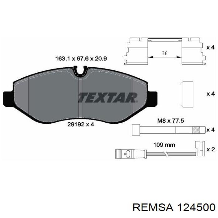 124500 Remsa Колодки передние