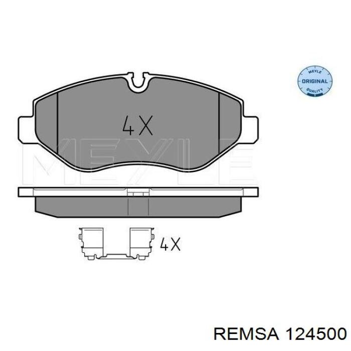 Передние тормозные колодки 124500 Remsa