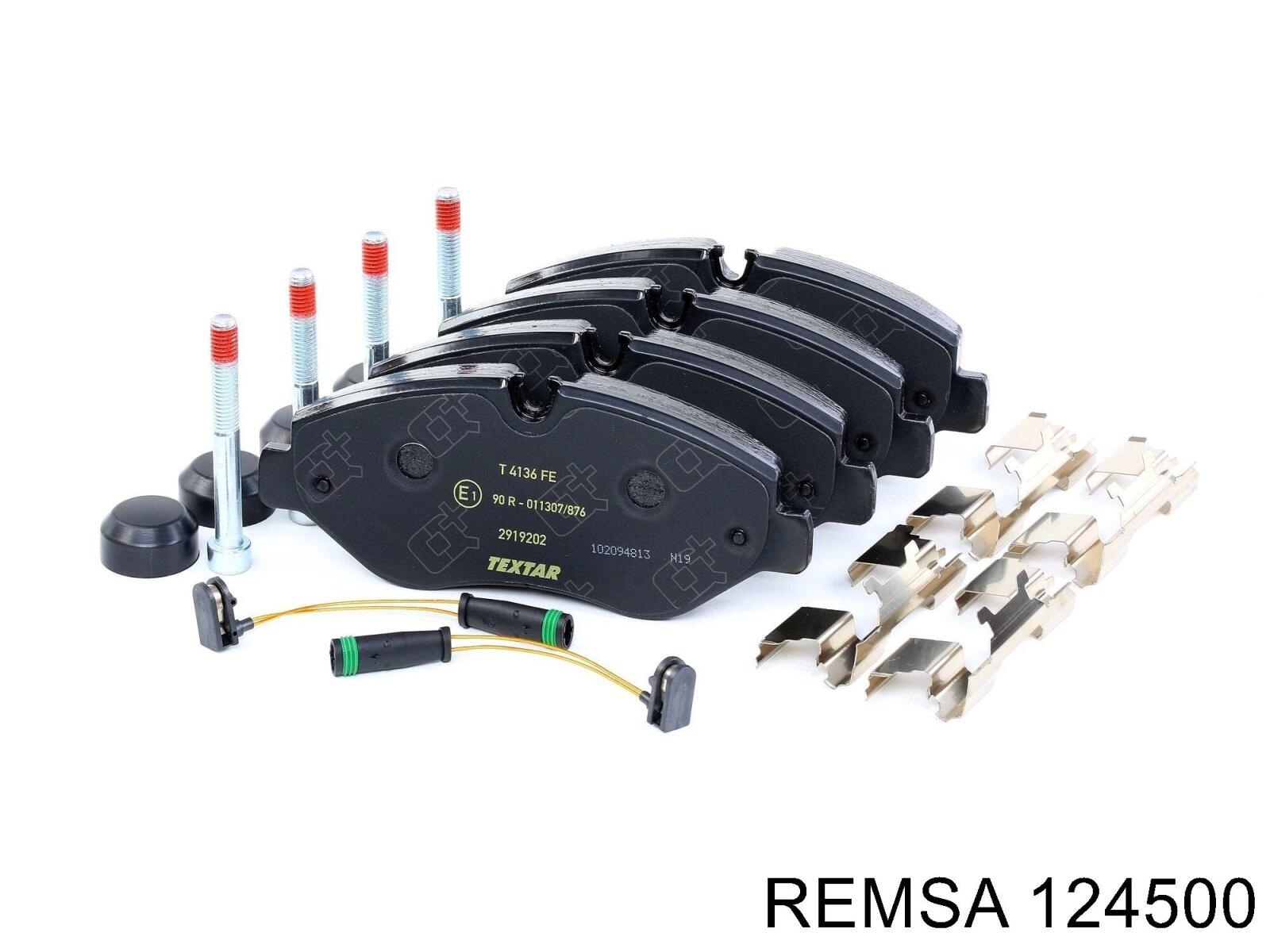 Передние тормозные колодки 124500 Remsa