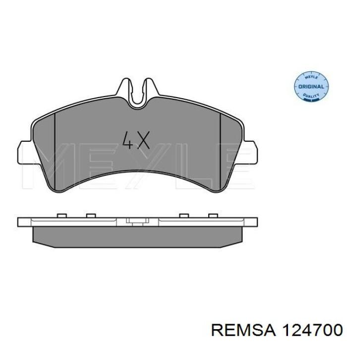 Купить 124700 Remsa Колодки тормозные задние, дисковые