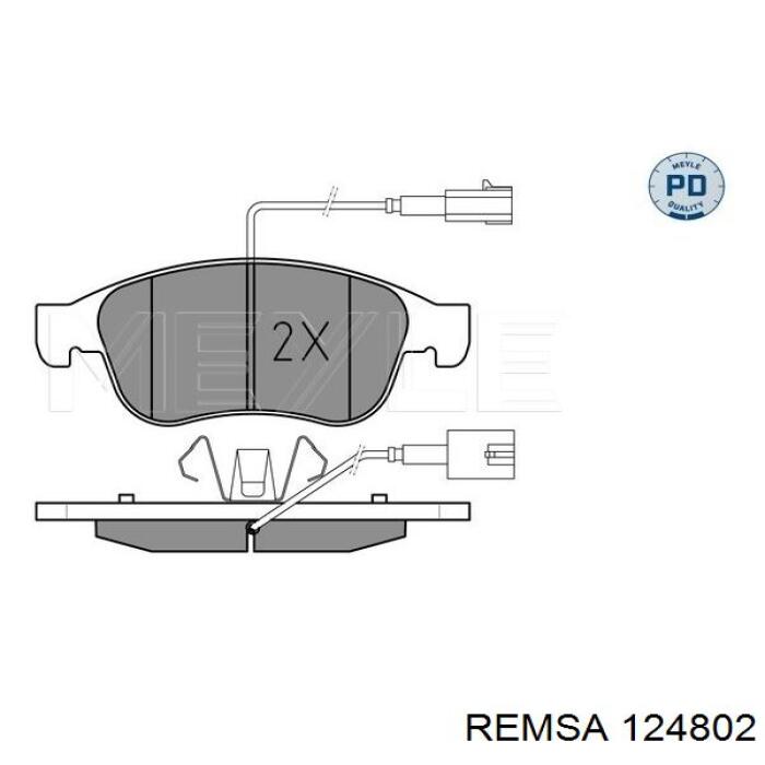 Колодки Remsa 124802 цена, от 39.87 USD