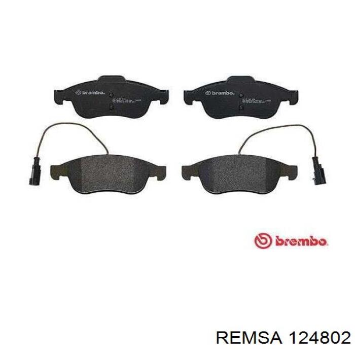 Передние тормозные колодки 124802 Remsa