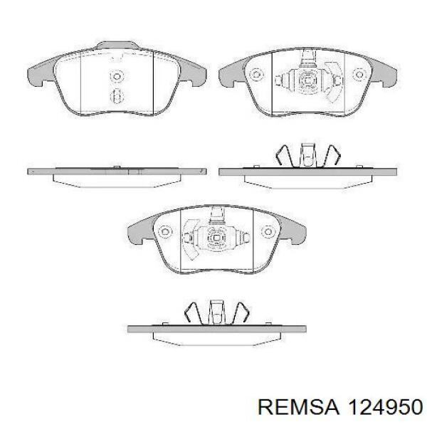 Передние тормозные колодки 124950 Remsa