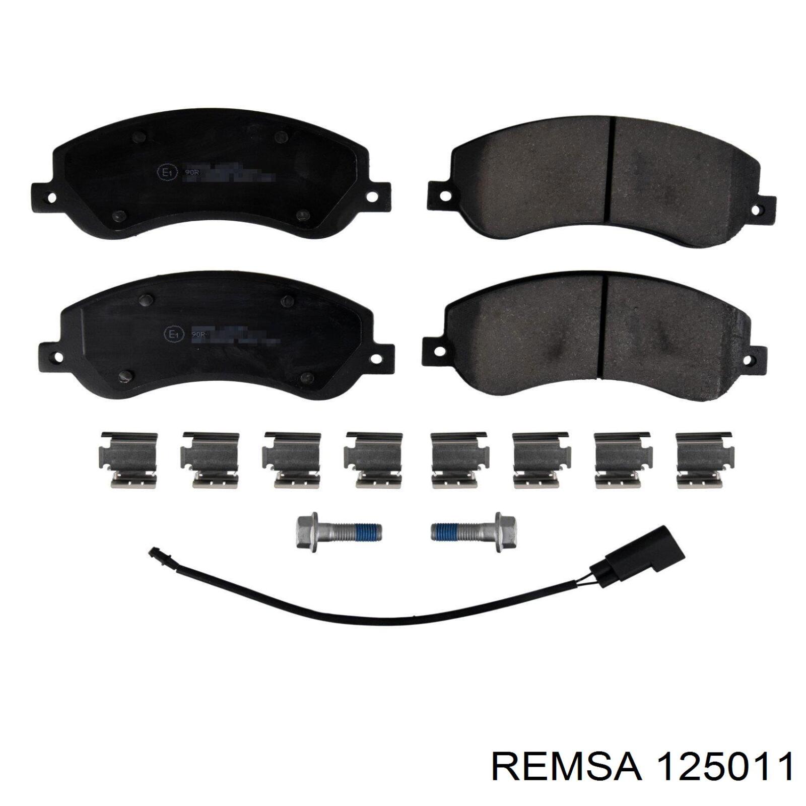 Передние тормозные колодки 125011 Remsa