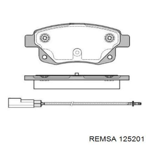 Задние тормозные колодки 125201 Remsa