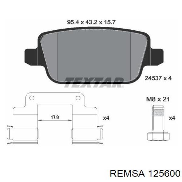 Колодки дисковые  Remsa 125600 цена, от 20.85 USD