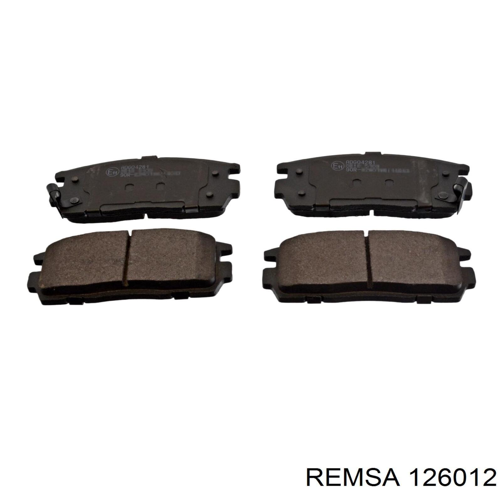 Купить 126012 Remsa Колодки тормозные задние, дисковые