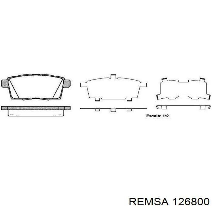 Задние тормозные колодки 126800 Remsa