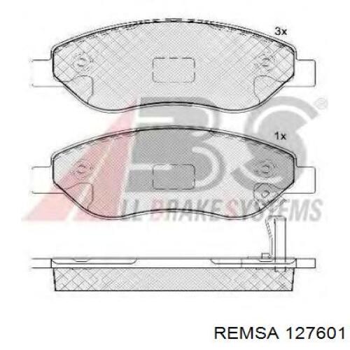 Передние тормозные колодки 127601 Remsa