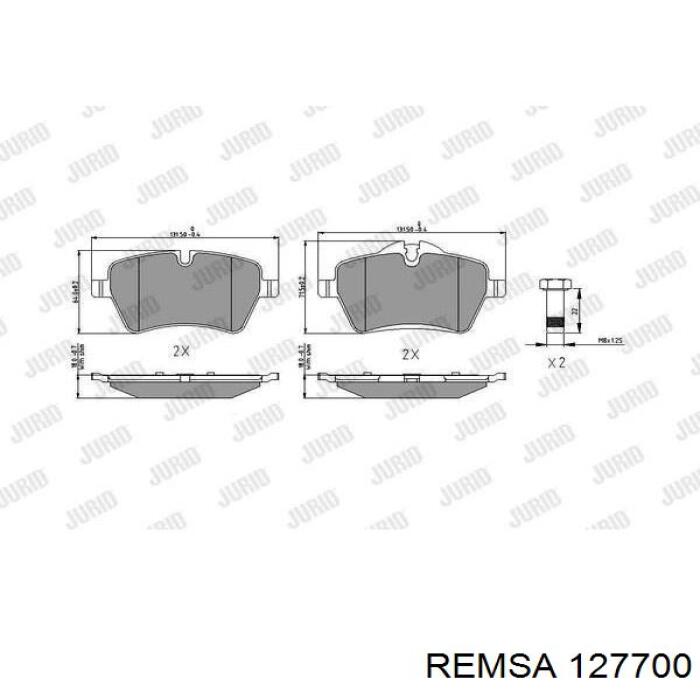 Колодки Remsa 127700 цена, от 29.71 USD