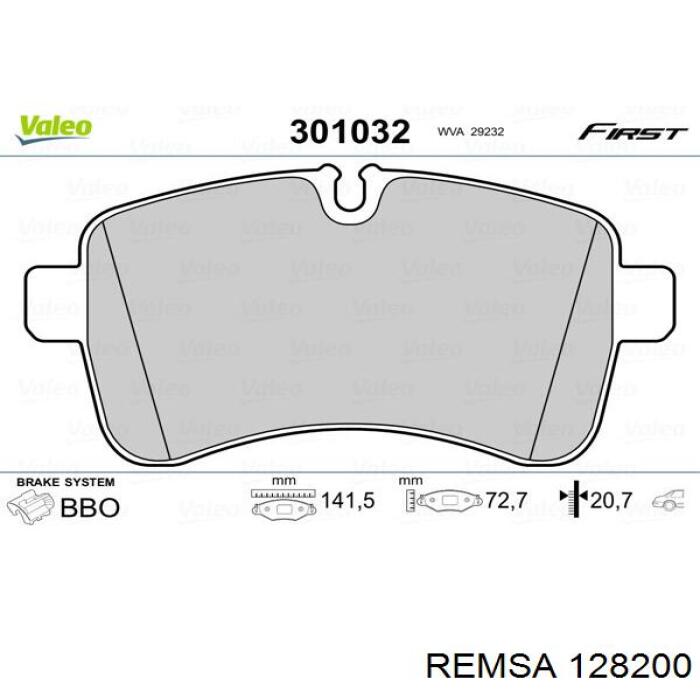 Задние дисковые колодки Remsa 128200